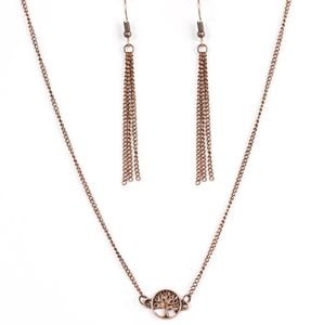 Paparazzi Treetop Trend Copper Necklace Set